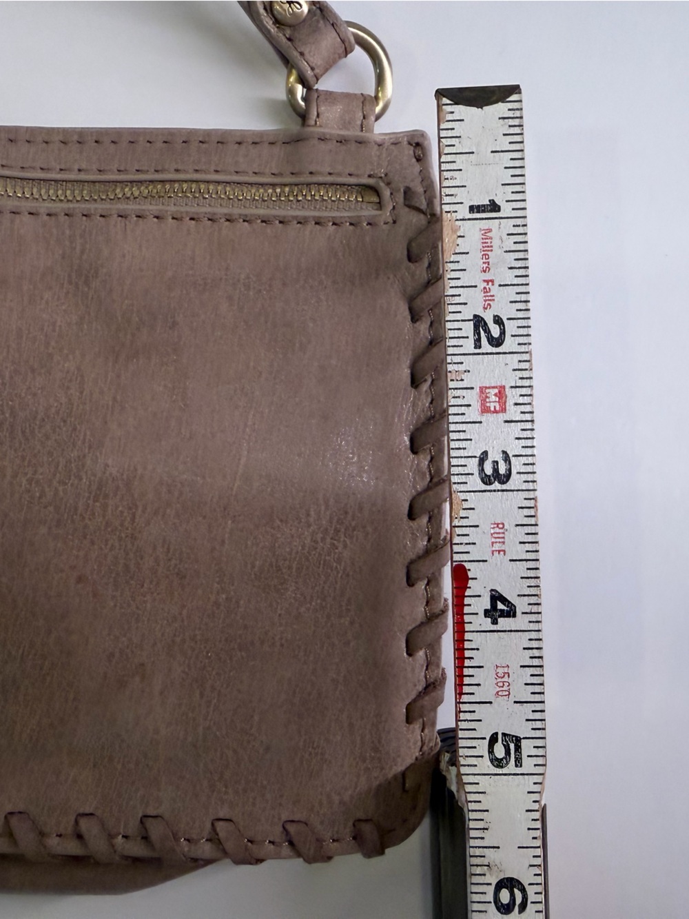 HOBO Beige Mini Crossbody with Floral Print Lining - Picture 5 of 6